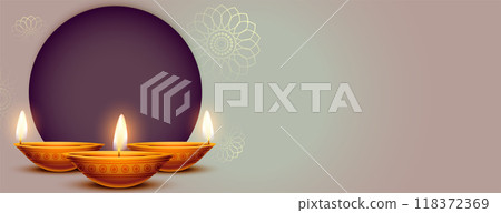 shubh deepavali holiday banner with image or text space shubh deepavali holiday banner with image or text space 118372369