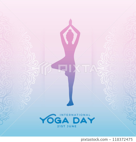 internation day of yoga nice poster design 118372475