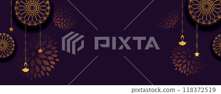 elegant shubh deepavali festival banner with text space vector elegant shubh deepavali festival banner with text space vector 118372519