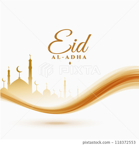 eid al adha islamic festival nice greeting design 118372553