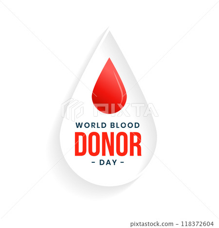 simple world donor day white banner design 118372604