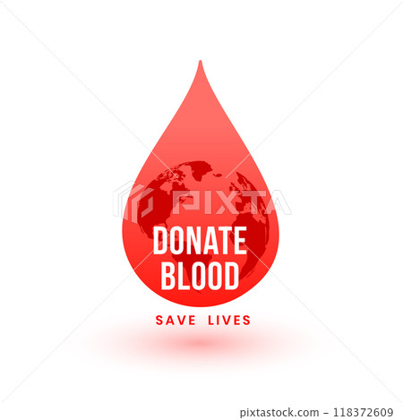 world international blood donor day concept poster design 118372609