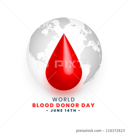 realistic world blood donor day  background 118372623
