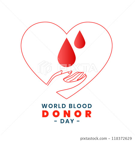 world blood donor day with save hand world blood donor day with save hand 118372629