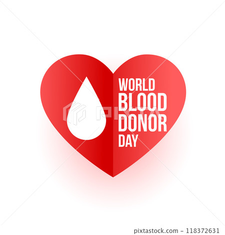 paper style world blood donor day background 118372631