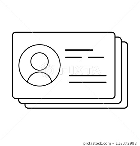 Simple business card set line drawing illustration Simple business card set line drawing illustration 118372998