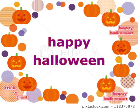 Happy Halloween Jack-o'-lantern pumpkin 118373978