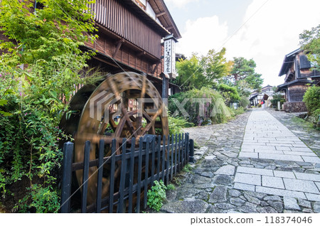 [馬籠宿/水磨坊]健行/舊街景/岐阜縣 118374046