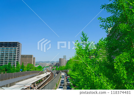 [Osaka Prefecture] Shin-Midosuji and Kita-Osaka Kyuko around Momoyamadai Station in May - Beautiful greenery 118374481