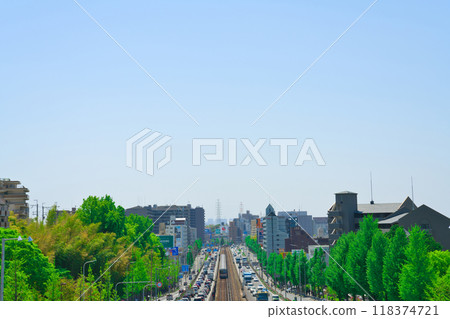 [大阪府] 桃山台站週邊的新禦堂筋、北大阪快車，五月綠意盎然 118374721