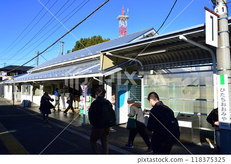 View from the train window on the JR East Suigun Line from Nakasugaya Station to Hitachi-Omiya Station (December 2022) 118375325