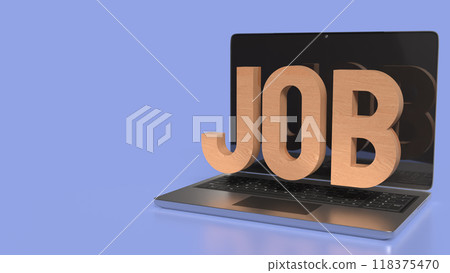 The Job Text for Business concept 3d rendering 118375470