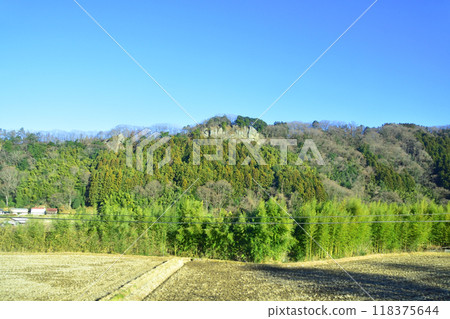 View from the train window on the JR East Suigun Line from Hitachi-Daigo Station to Iwaki-Ishii Station (December 2022) 118375644