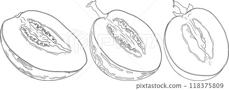 Pepino fruit, melon pear, Solanum muricatum.  118375809