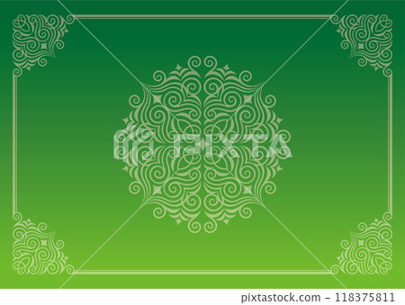 Classic, elegant and gorgeous decorative frame, gradient green Classic, elegant and gorgeous decorative frame, gradient green 118375811