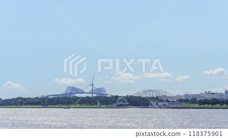 【東京】若洲海濱公園和東京京門大橋（荒川健康道拍攝） 118375901