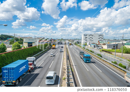 東北高速公路浦和周邊的「埼玉縣」風景 118376050