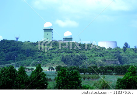 Radar site of the Miyakojima Sub-Base of the Japan Air Self-Defense Force (distant view from the foot of the mountain) 118376163