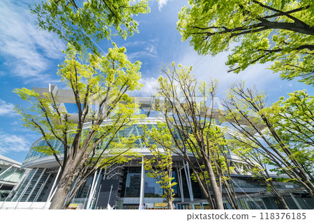 "Saitama Prefecture" Blue sky and Saitama Super Arena 118376185