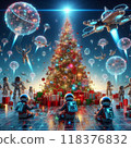 Snowy Christmas tree 118376832