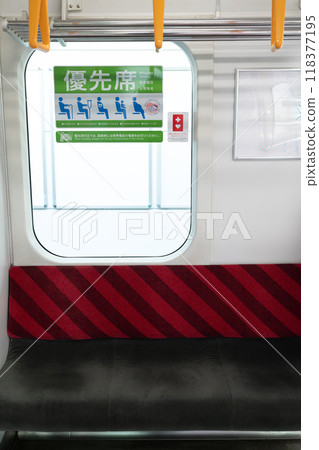 Priority seats and their signs on JR trains 118377195