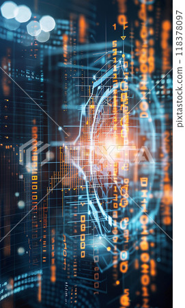 A computer screen with a lot of numbers and symbols 118378097