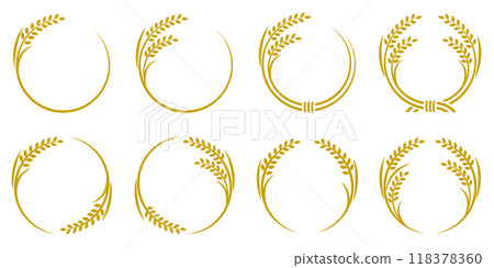 Rice frame_vector illustration 118378360