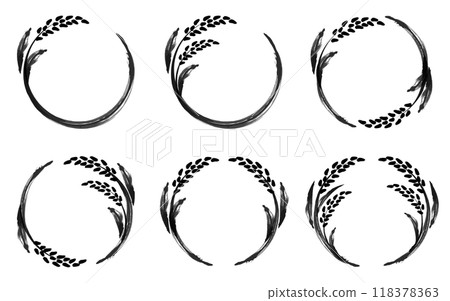 米框刷寫的耳朵_向量插圖 118378363