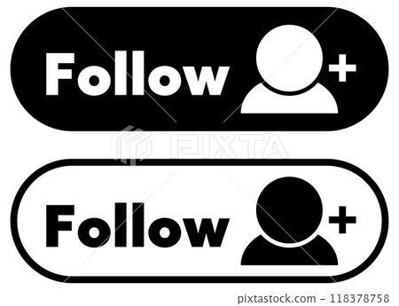 Follow button black 118378758