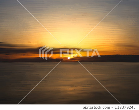 在海上日落 在海上日落 118379243
