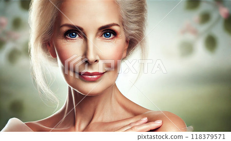 A beautiful woman in her 70s who never loses her beauty A beautiful woman in her 70s who never loses her beauty 118379571