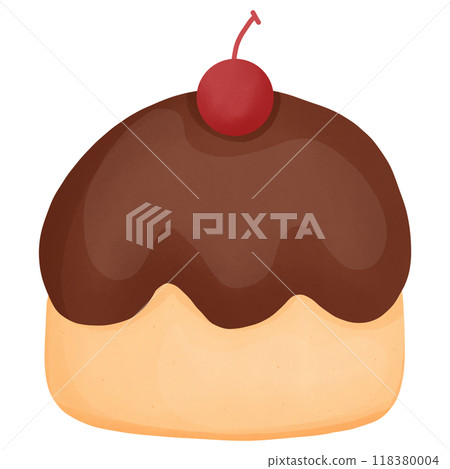 Cake chocolate, hand drawn, transparency illustration. Cake chocolate, hand drawn, transparency illustration. 118380004