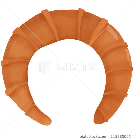 Kifli, hand drawn, transparency illustration. 118380005