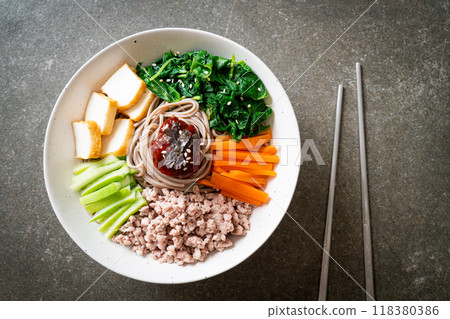 Korean spicy cold noodles Korean spicy cold noodles 118380386