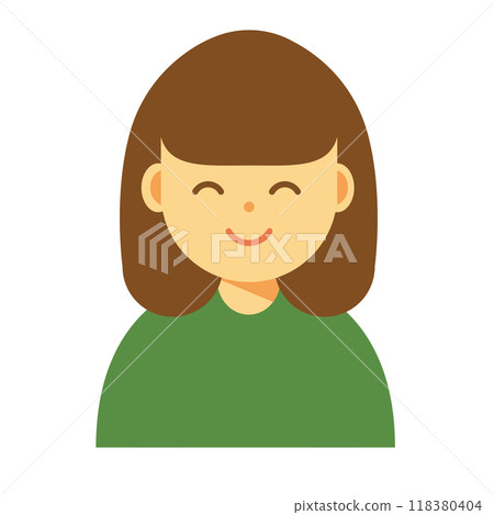 Illustration of a smiling woman Illustration of a smiling woman 118380404