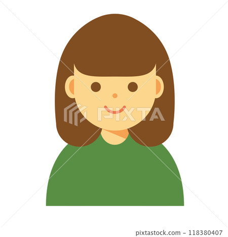 Illustration of a smiling woman Illustration of a smiling woman 118380407