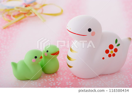 蛇年賀年卡影像（橫向） 118380434