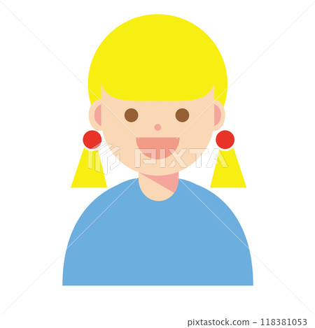 Illustration of a smiling woman 118381053