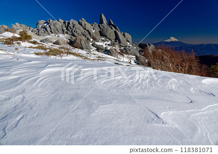 南阿爾卑斯的諸葛庵、寶王山、藥師山、富士山 118381071