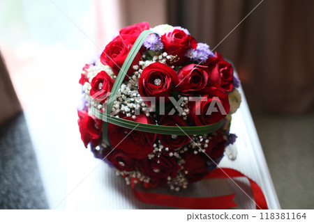 Beautiful bouquet of flowers very colorful and beautiful, floral shop concept,.beautiful fresh cut bouquet, flowers delivery for many occasion, wedding, party, and other celebrations background 118381164