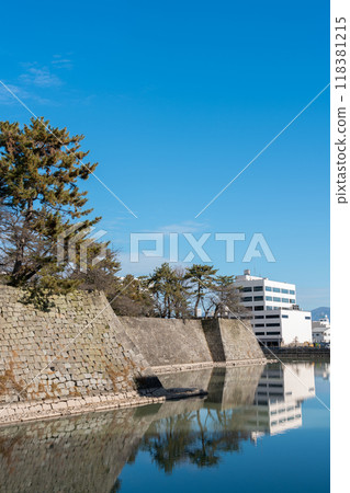 Fukui Castle Ruins in Fukui, Japan 118381215