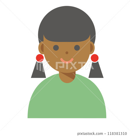 Illustration of a smiling woman Illustration of a smiling woman 118381310