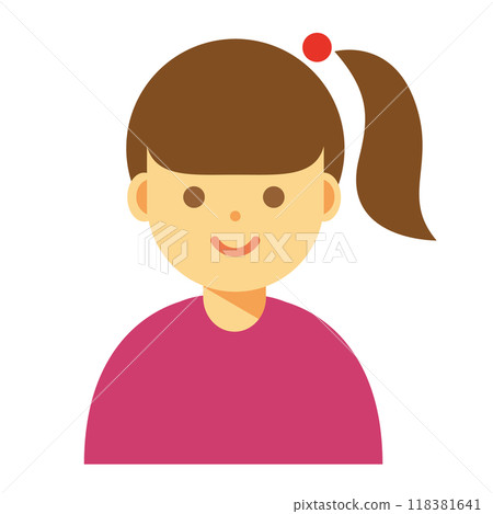 Illustration of a smiling woman 118381641