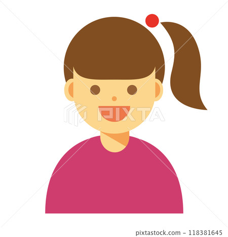 Illustration of a smiling woman Illustration of a smiling woman 118381645