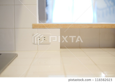 Power outlet installed in the kitchen Power outlet installed in the kitchen 118382023