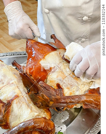 Chinese fine cuisine: Peking duck 118382144