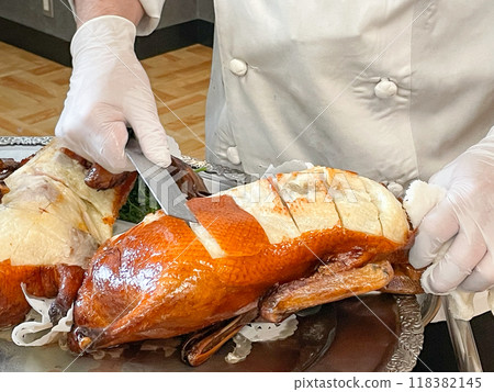 Chinese fine cuisine: Peking duck 118382145