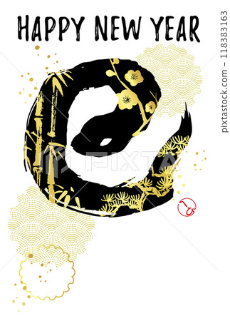 2025 Year of the Snake New Year's Card 118383163