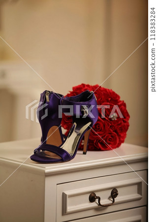 Beautiful and very stylish and fashionable high heeled woman shoes for party, wedding and other fashion occasion 118383284