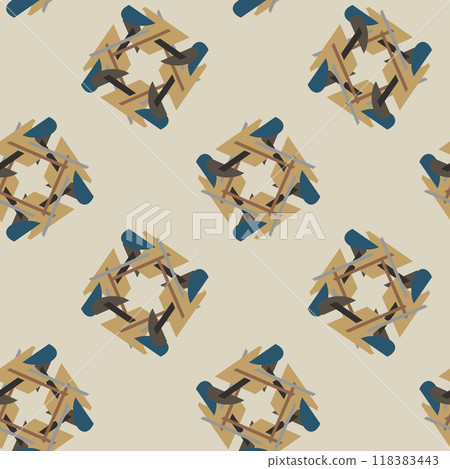 Textile motif seamless pattern. Lux fabric design textile swatch ladies dress, man shirt all over print block.  118383443